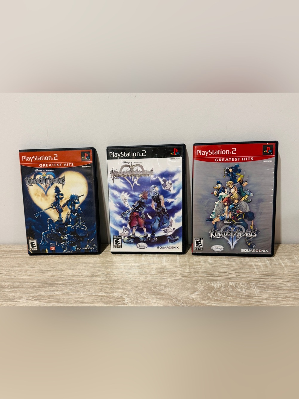 Kingdom Hearts PS2 Game Lot - 1, 2 & Re:Chain of Memories - Complete CIB Tested